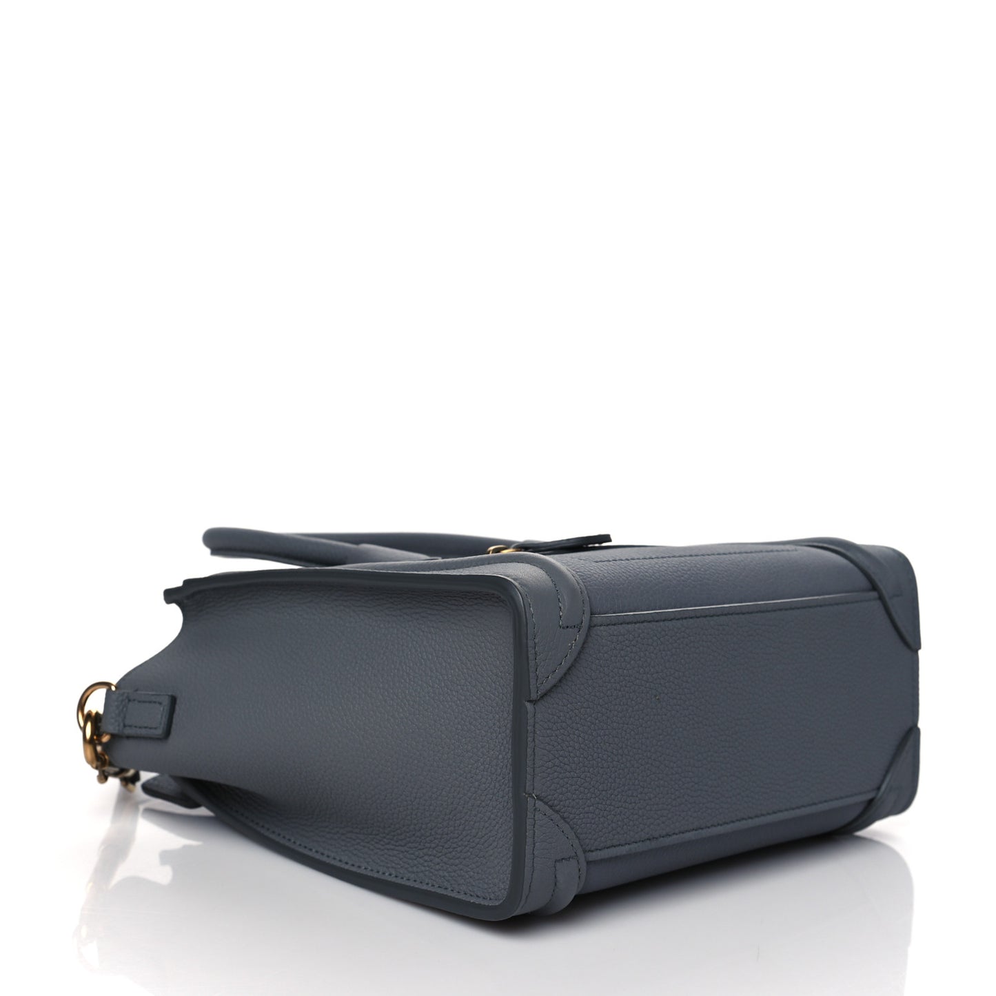 Drummed Calfskin Nano Luggage Kohl