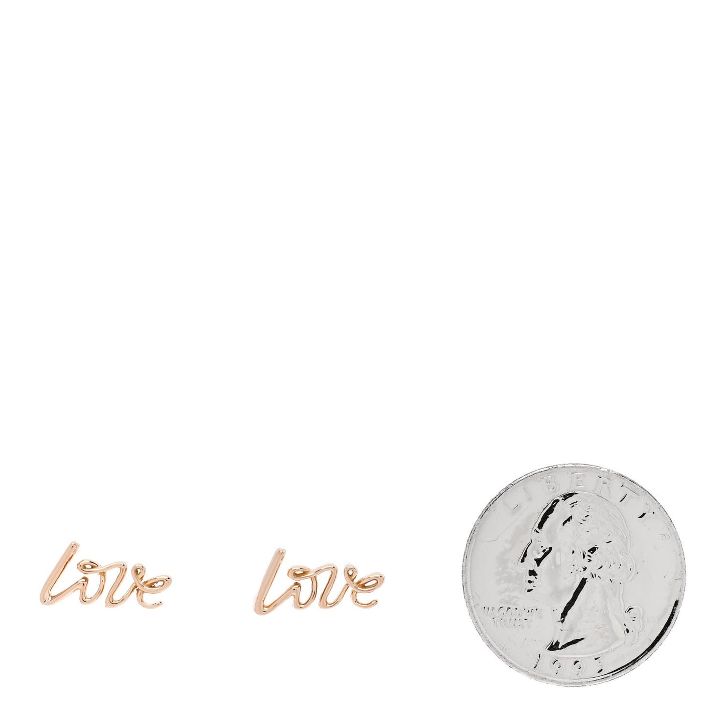 18K Rose Gold Paloma's Graffiti Love Earrings