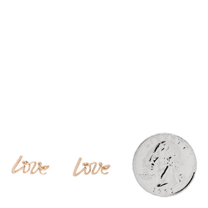 Tiffany 18K Rose Gold Paloma's Graffiti Love Earrings 2 of 4