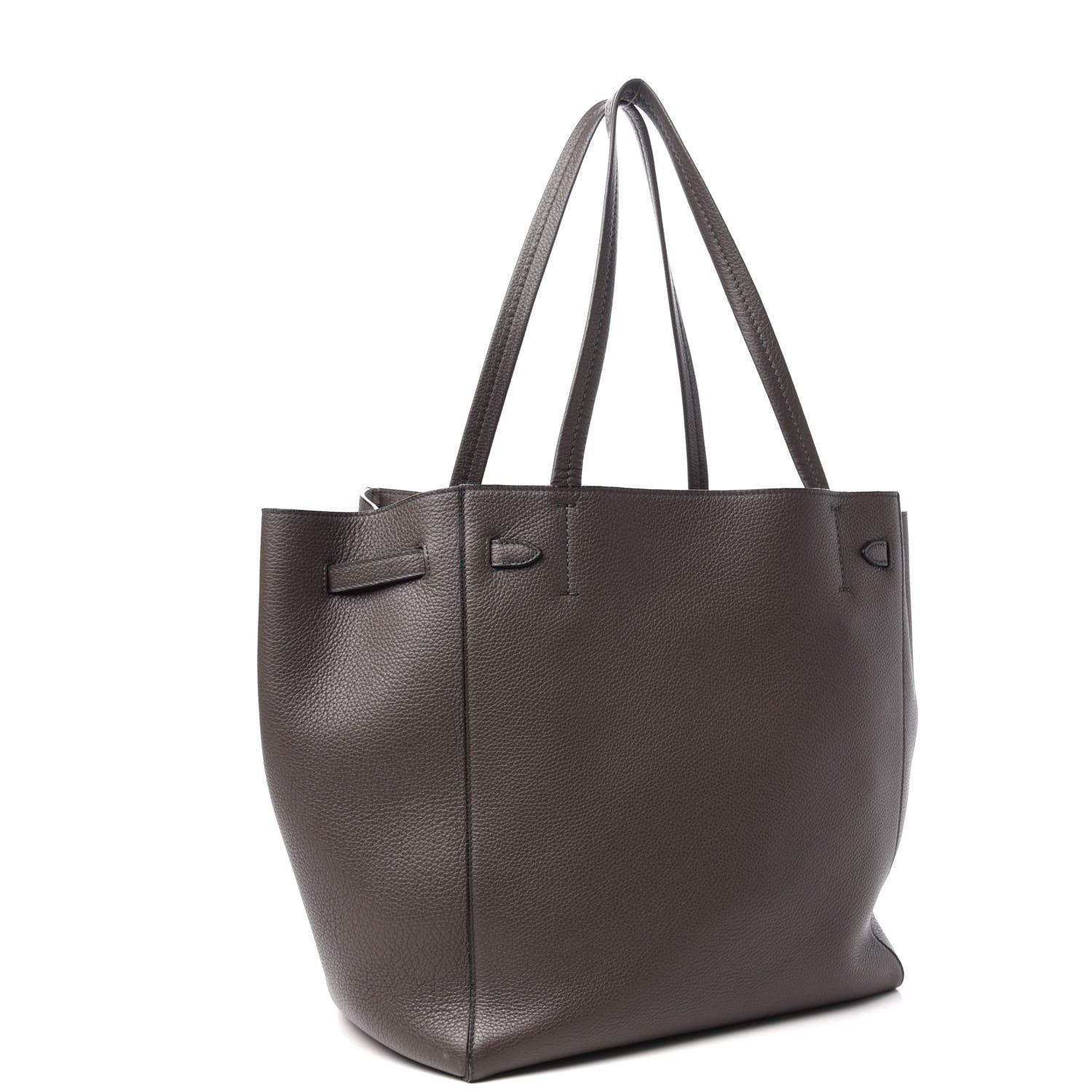 Celine Soft Grained Calfskin Small Belt Cabas Phantom Brown 3 of 10