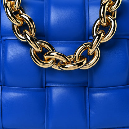 Bottega Veneta Lambskin Maxi Intreccio Padded Chain Cassette Crossbody Bag Cobalt 6 of 8