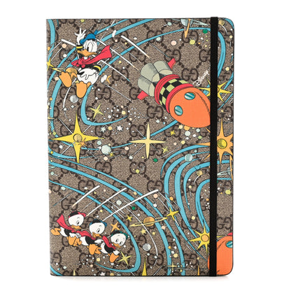 Gucci X DISNEY GG Supreme Monogram Donald Duck Notebook Beige Multicolor New Acero 1 of 8