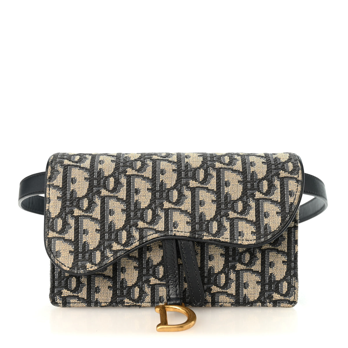 Christian Dior Oblique Saddle Belt Bag Blue 1 of 9