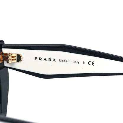 Prada Acetate Sunglasses SPR 14W Black White 6 of 7