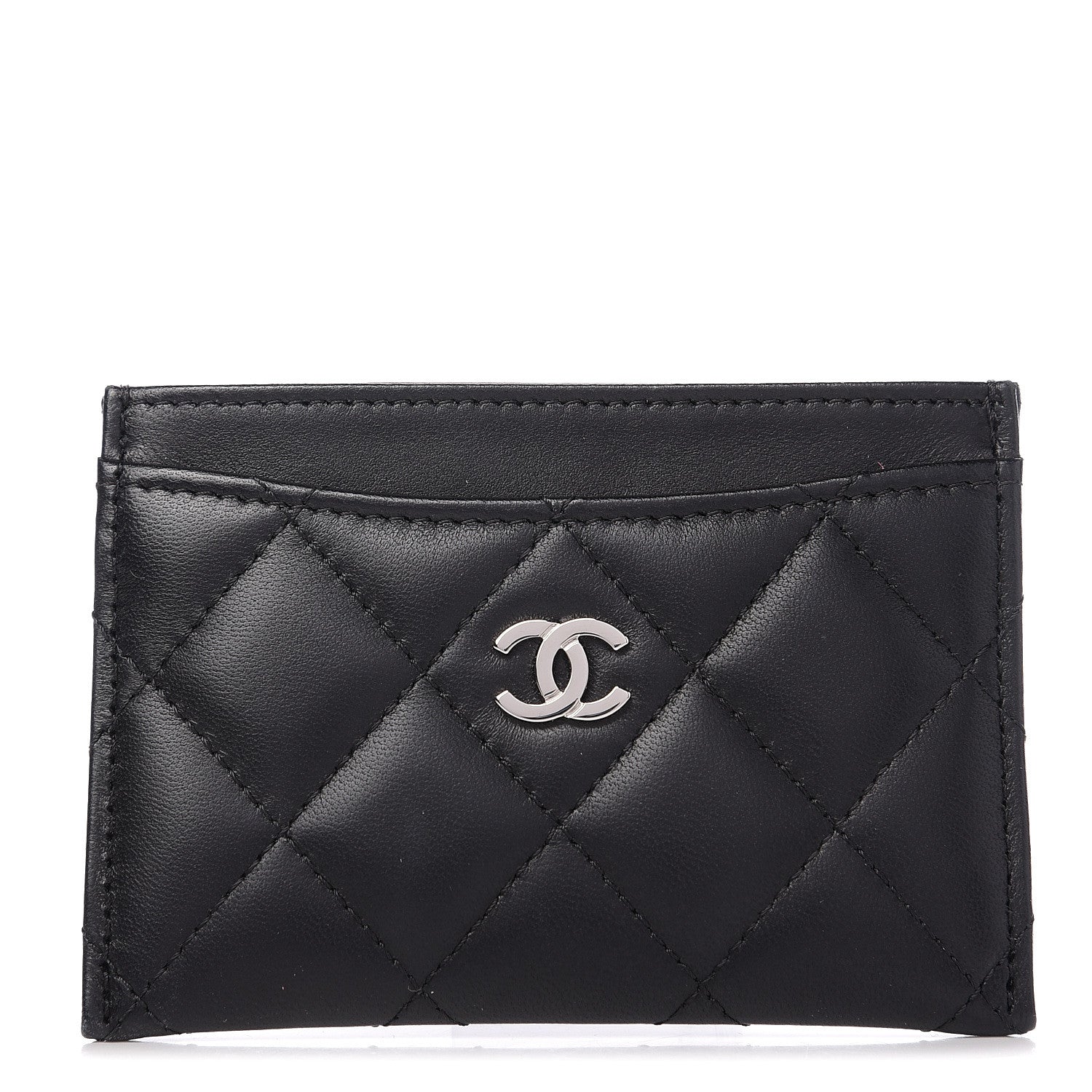 Chanel Lambskin Quilted Card Holder Black 1 of 7