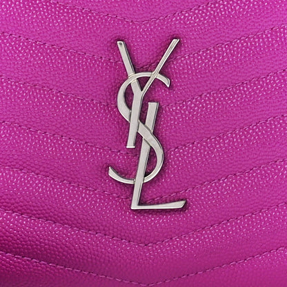 Saint Laurent Grain De Poudre Matelasse Monogram Mini Lou Camera Bag Fuxia Electrique 8 of 12