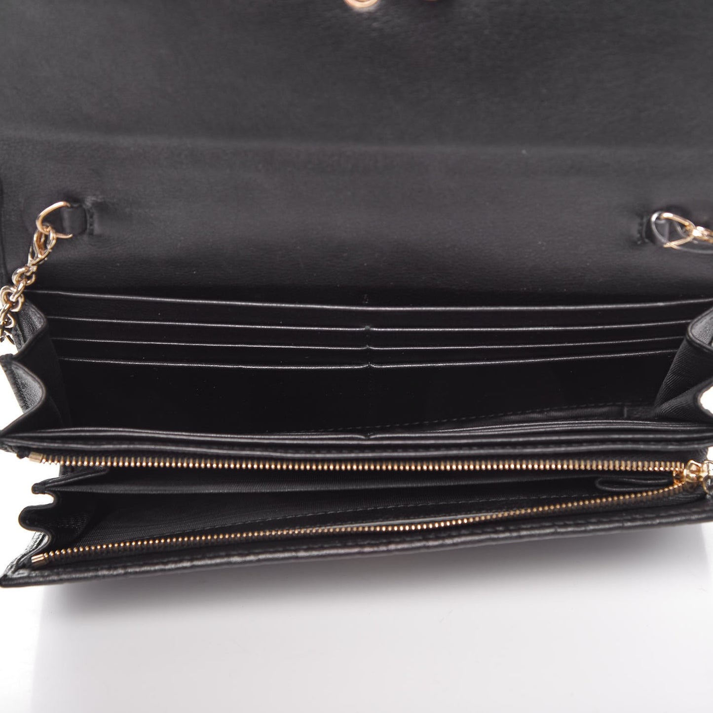 Soft Microguccissima Dice Chain Wallet Black