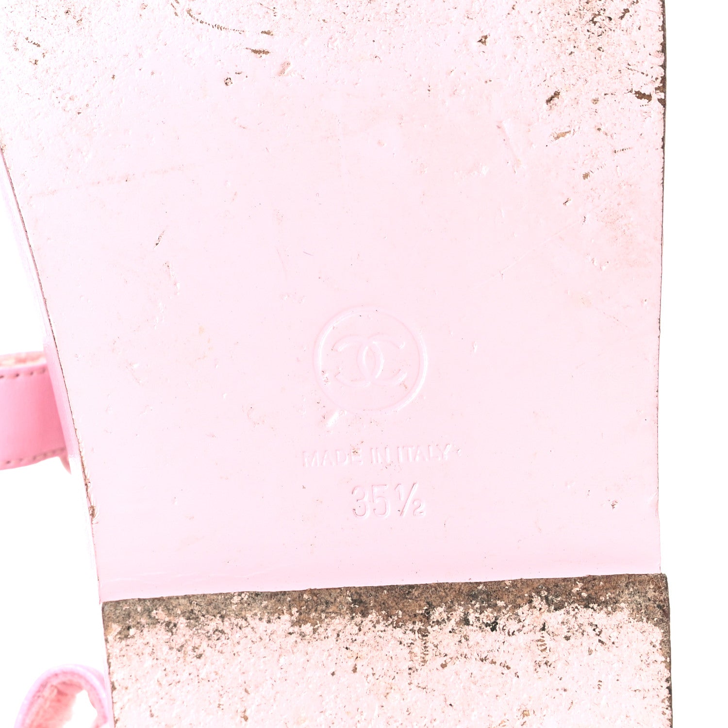 Chanel Lambskin Crystal CC Velcro Dad Sandals 35.5 Light Pink 8 of 10