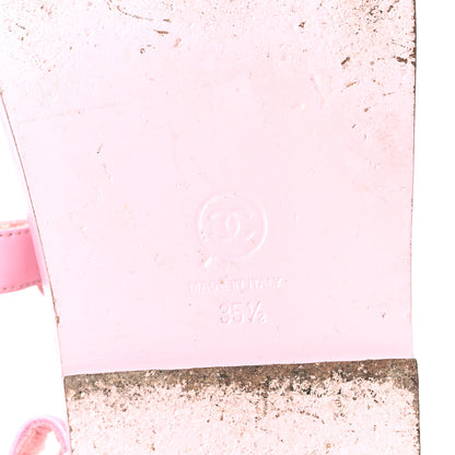 Chanel Lambskin Crystal CC Velcro Dad Sandals 35.5 Light Pink 8 of 10