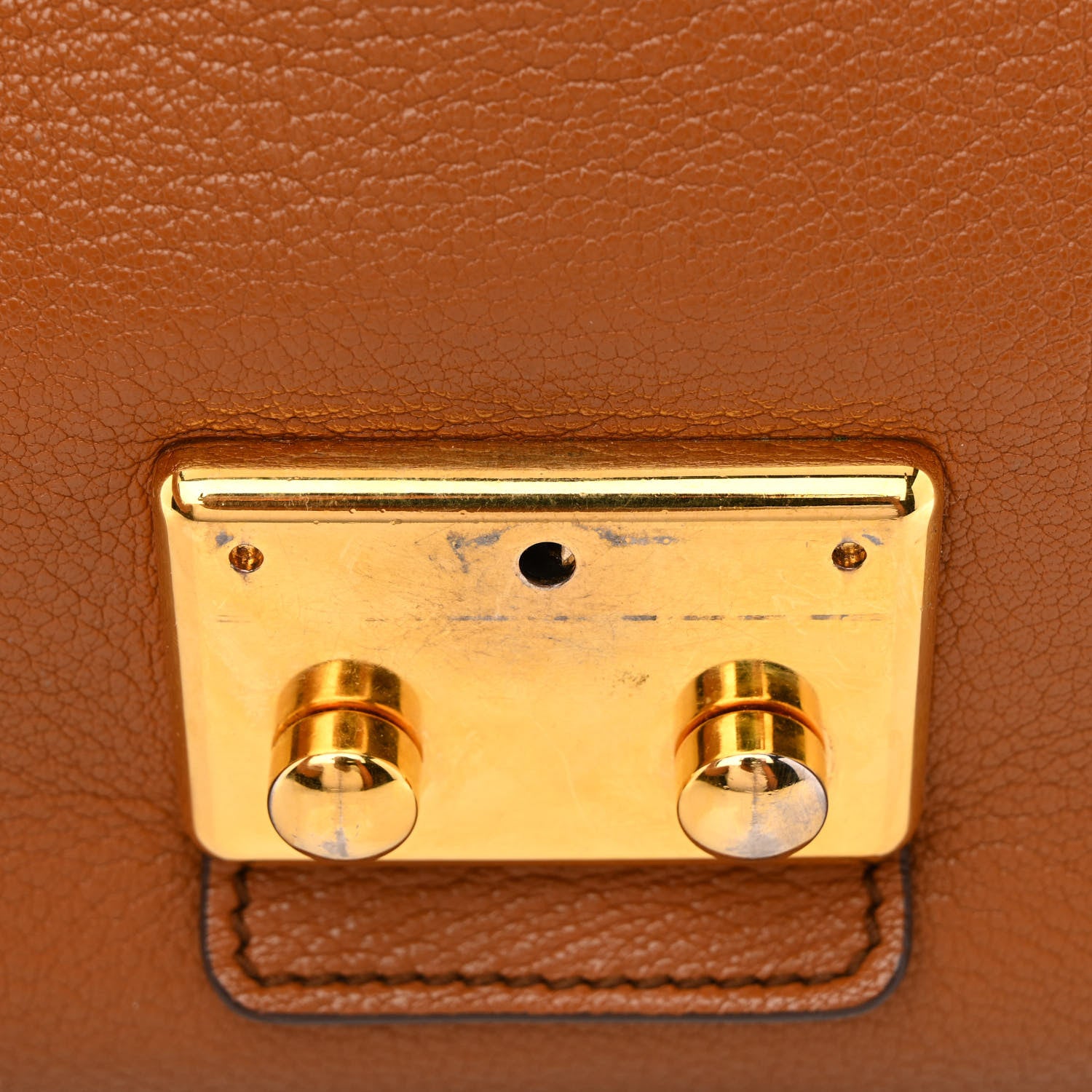 Miu Miu Goatskin Madras Shoulder Bag Cuoio 13 of 16