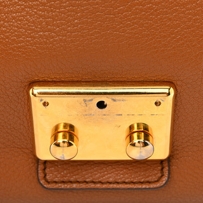 Miu Miu Goatskin Madras Shoulder Bag Cuoio 13 of 16