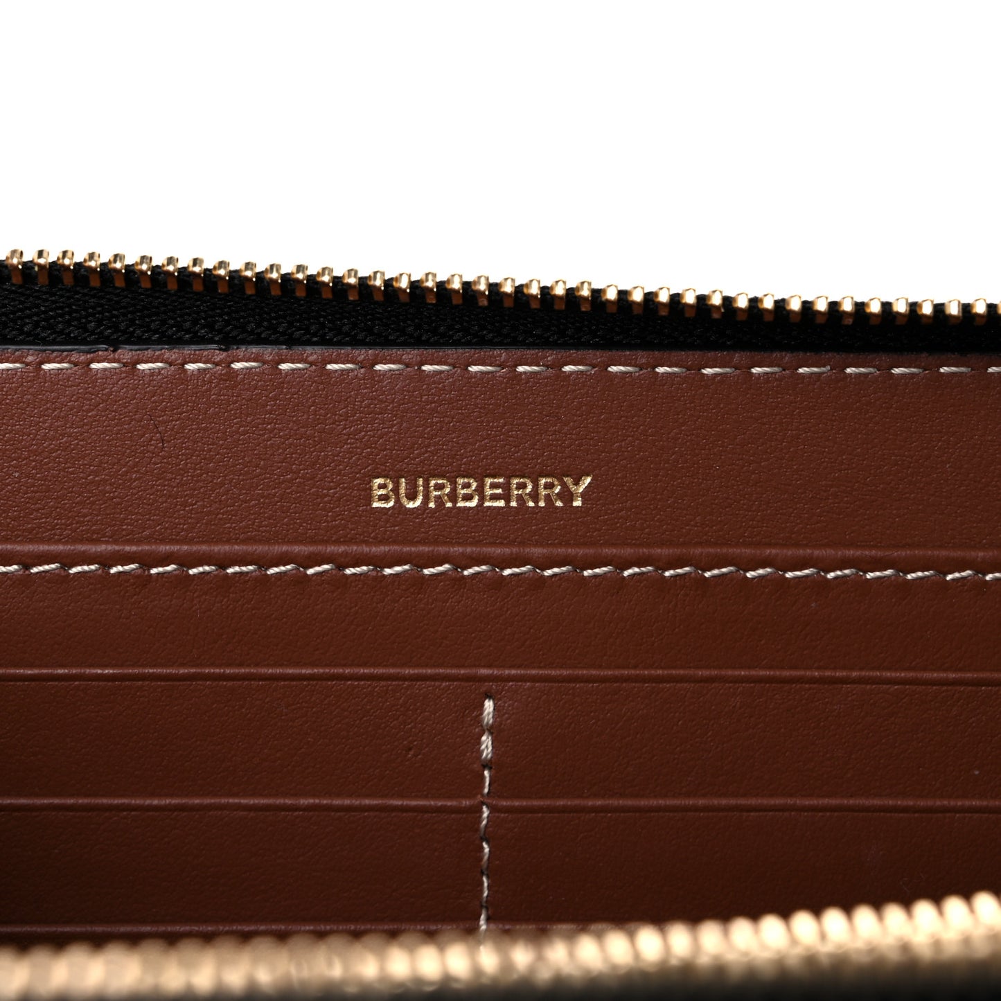 Canvas Horseferry Print Elmore Zip Around Wallet Black Tan