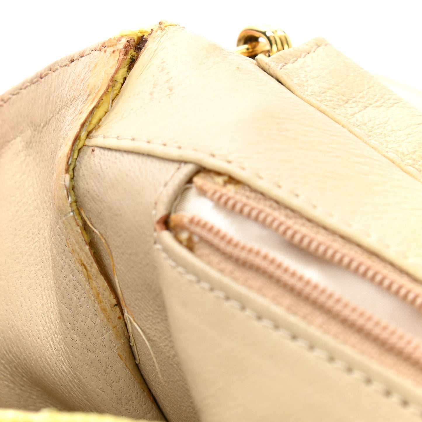 Straw Woven Quilted Flap Yellow