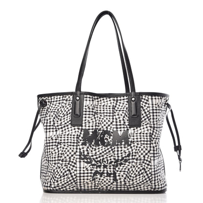 MCM Visetos Medium Liz Reversible Shopper Tote Black 5 of 21