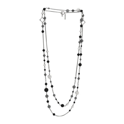 David Yurman Sterling Silver Black Onyx Hematine Elements Chain Necklace 3 of 4
