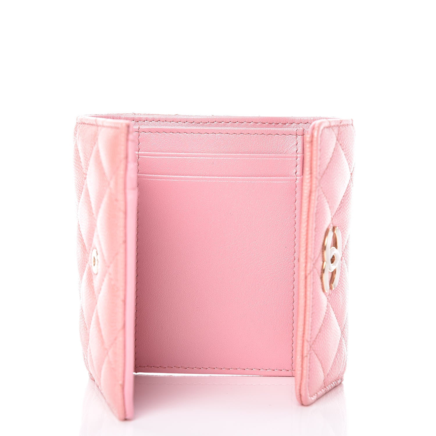Chanel Iridescent Caviar Quilted Small Flap Wallet Rose Pink 5 of 9