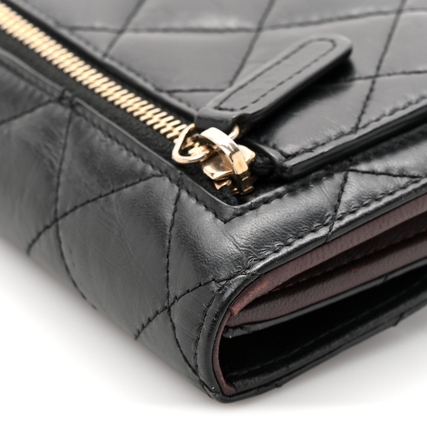 Chanel Aged Calfskin Quilted Reissue Compact Wallet Black 10 of 12