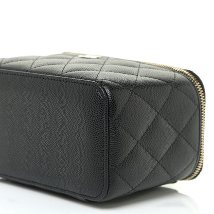 Chanel Caviar Quilted Small Vanity Case With Chain Black 9 of 11