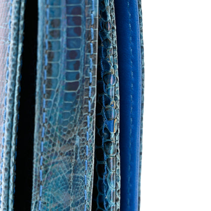 Fendi Iridescent Lizard Shoulder Bag Blue 11 of 11