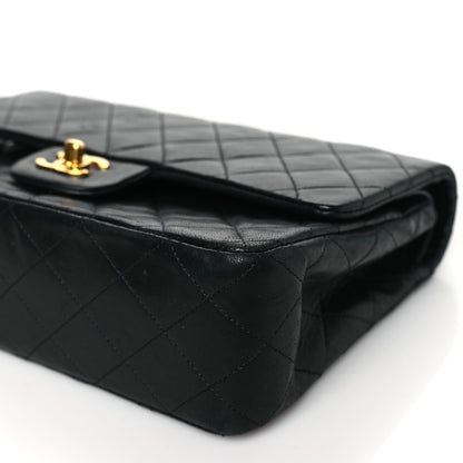 Chanel Lambskin Quilted Medium Double Flap Black 10 of 11