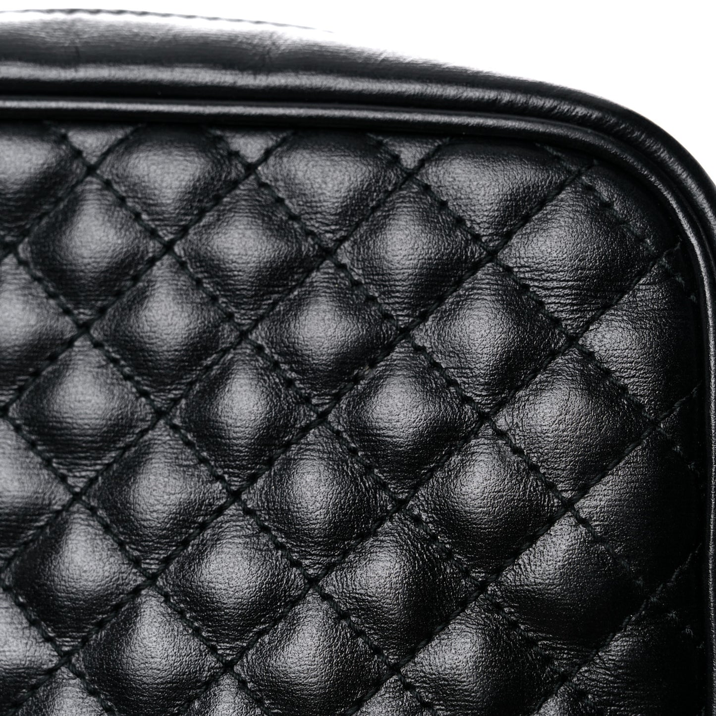 Calfskin Trapuntata Web Mini GG Shoulder Bag Black