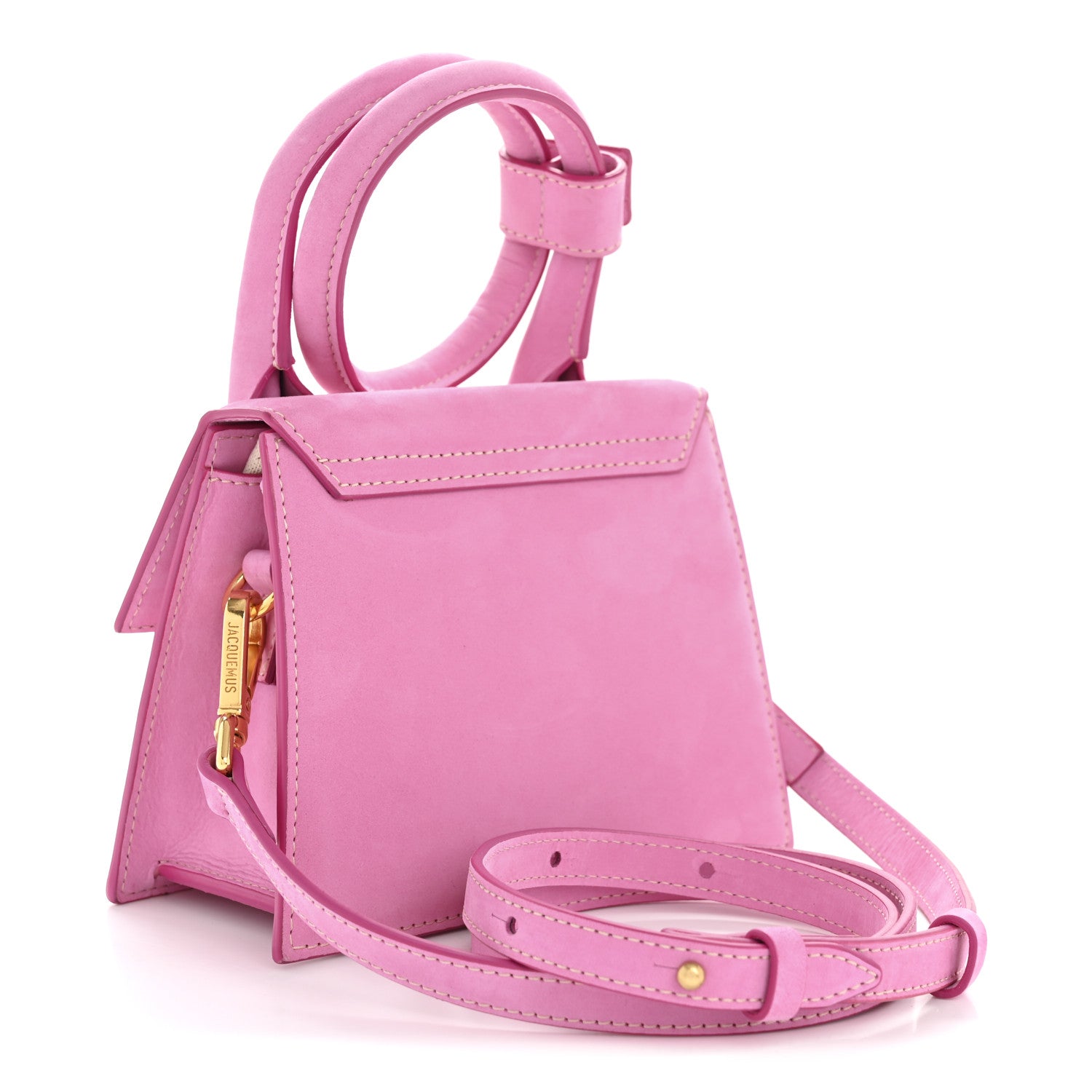 Jacquemus Suede Le Chiquito Noeud Pink 3 of 10