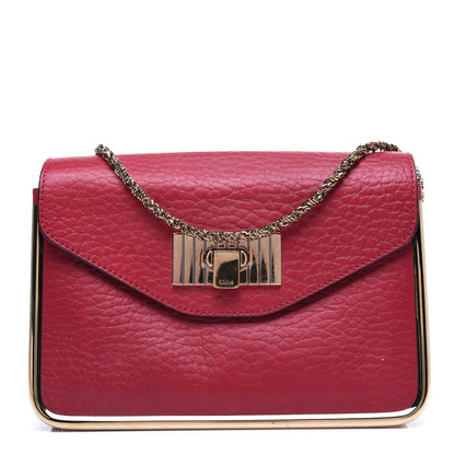 Chloe Grained Calfskin Small Sally Flap Bag Red 1 of 15