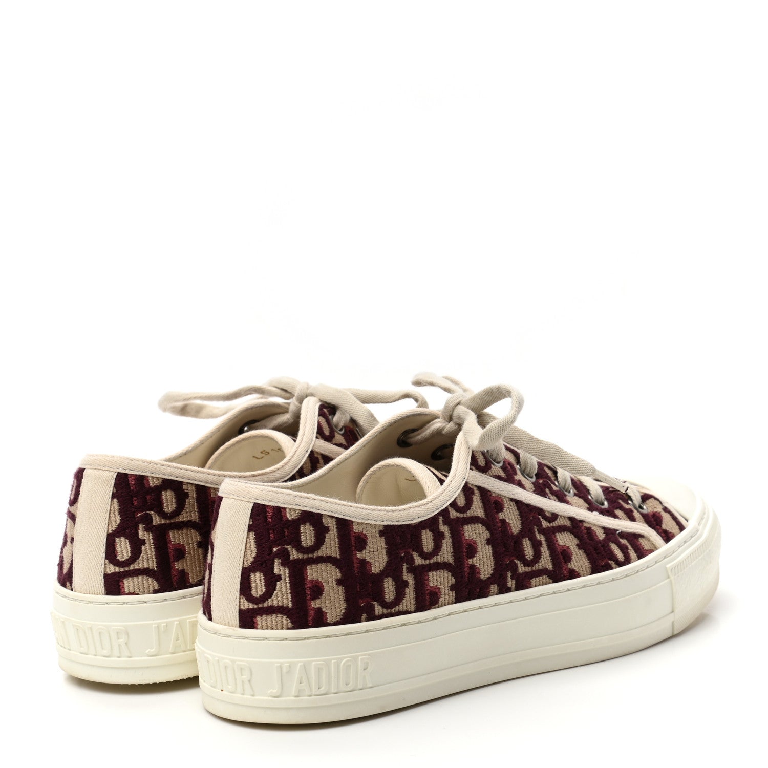 Christian Dior Canvas Oblique Walk'N'Dior Low Top Sneakers 37 Deep Amaranth 4 of 9