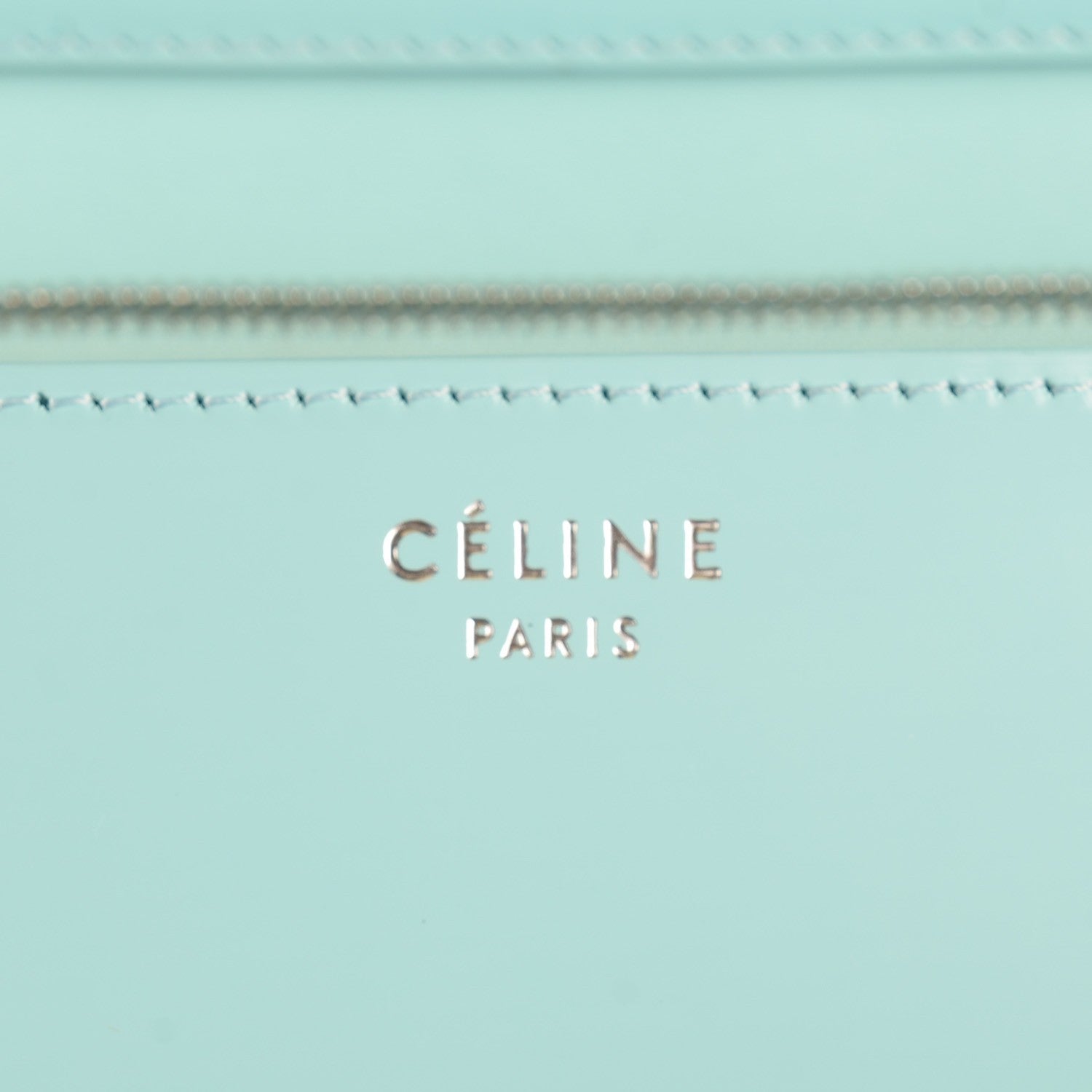 Celine Spazzolato Calfskin Classic Box Medium Flap Bag Azur 6 of 8