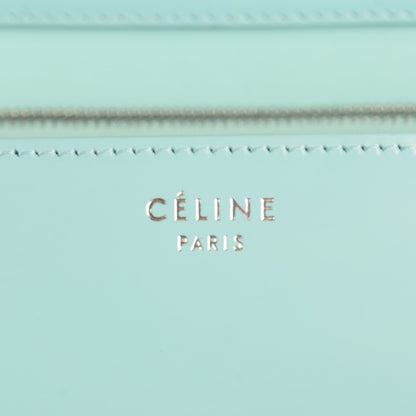 Celine Spazzolato Calfskin Classic Box Medium Flap Bag Azur 6 of 8