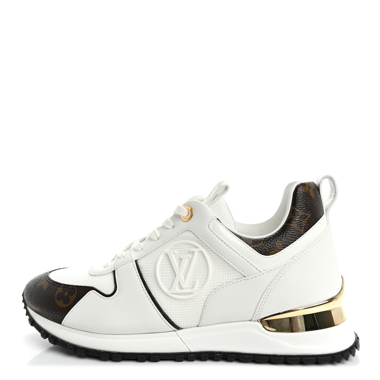 Louis Vuitton Calfskin Monogram Run Away Sneakers 38.5 White 1 of 9