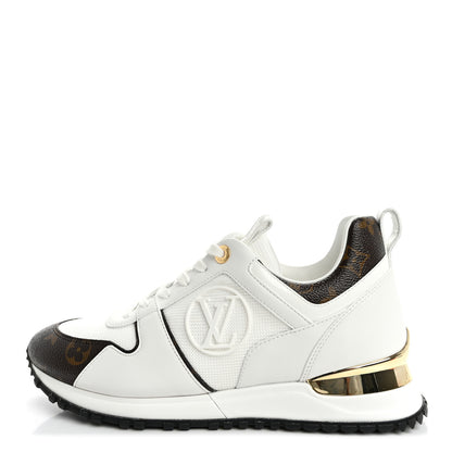 Louis Vuitton Calfskin Monogram Run Away Sneakers 38.5 White 1 of 9
