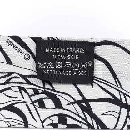 Hermes Silk Jungle Love Rainbow Twilly Gris Black White 2 of 4