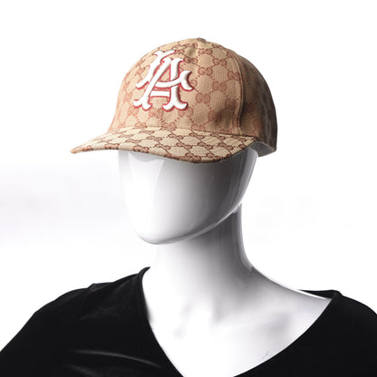 Gucci X MLB Monogram LA Dodgers Baseball Hat 57-61 Beige Ruggine 2 of 7