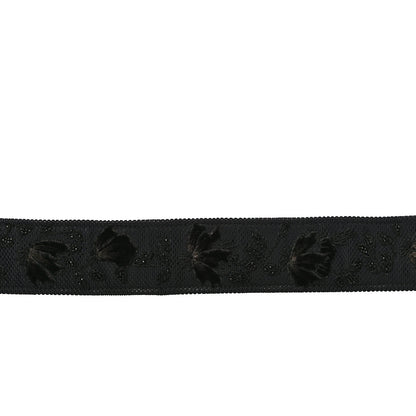 Christian Dior Lambskin Canvas Embroidered Shoulder Strap Black 4 of 6