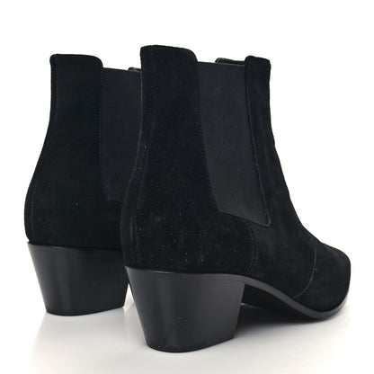 Saint Laurent Suede Chelsea Boots 39.5 Black 4 of 8