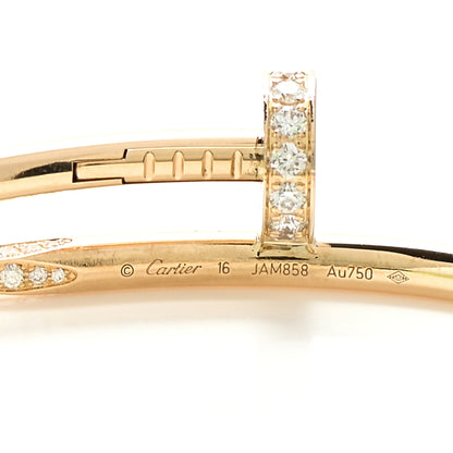 Cartier 18K Yellow Gold Diamond Juste Un Clou Bracelet 16 3 of 3