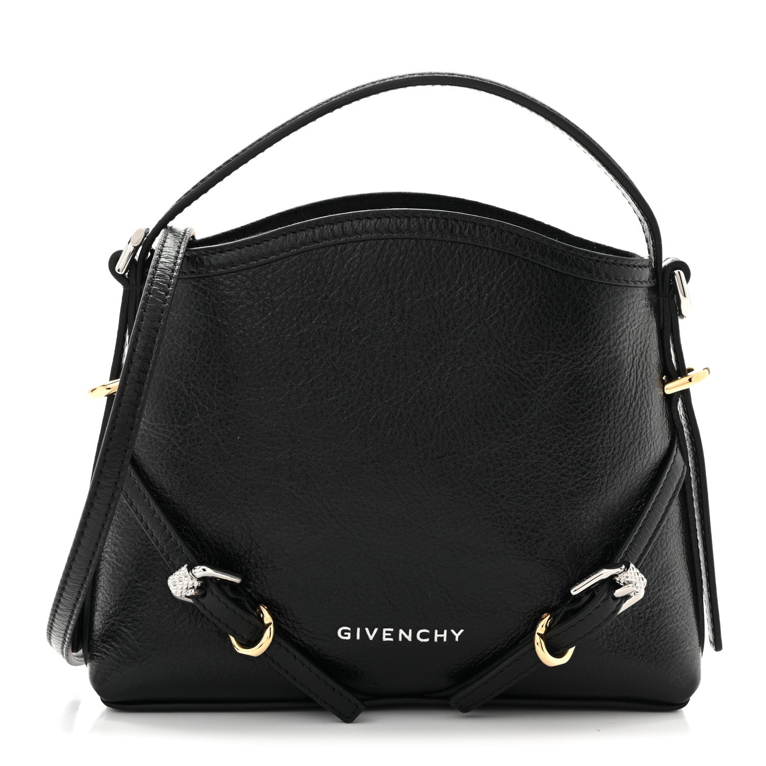 Givenchy Tumbled Calfskin Nano Voyou Bag Black 1 of 10