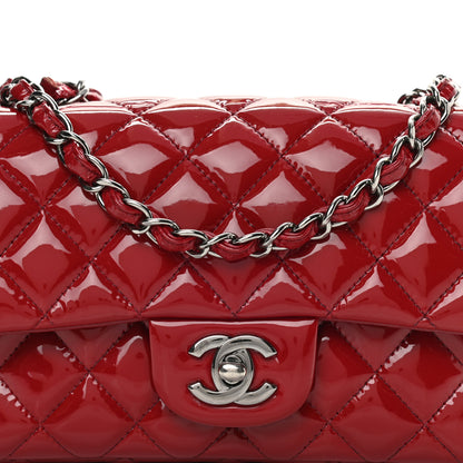 Chanel Patent Calfskin Quilted Mini Rectangular Flap Red 8 of 23