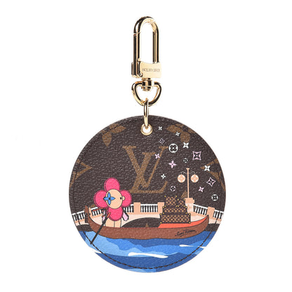 Louis Vuitton Monogram 2019 Christmas Animation Venice Bag Charm Key Ring Blue 1 of 3