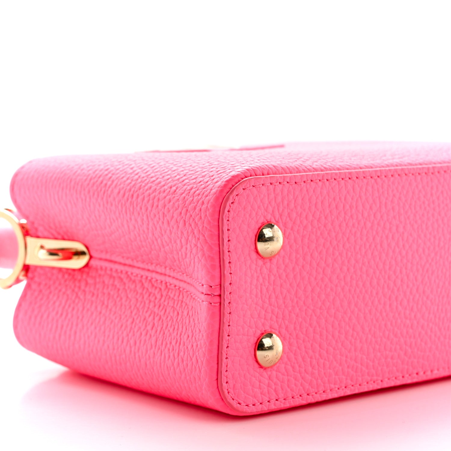 Louis Vuitton Taurillon Monogram Tuffetage Capucines Mini Fluo Pink 8 of 12