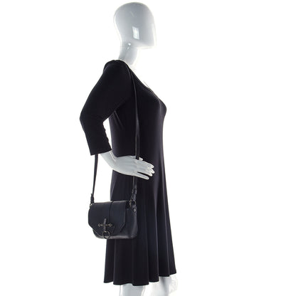 Givenchy Lambskin Lizard Embossed Obsedia Shoulder Bag Black 2 of 16