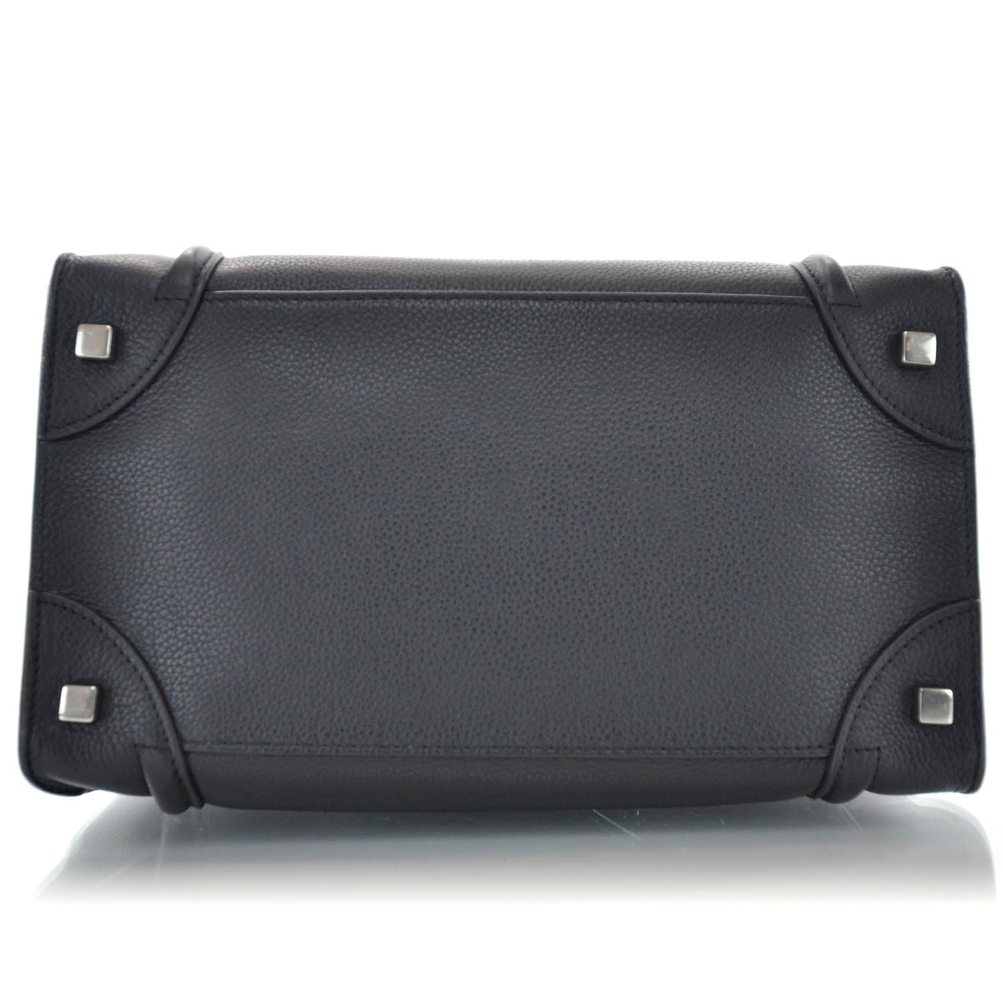 Pebbled Leather Mini Luggage Black