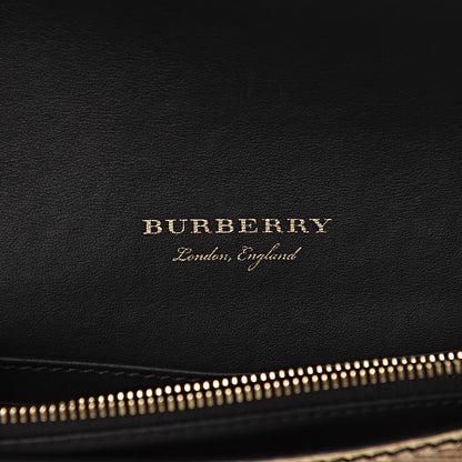 Burberry Metallic Calfskin Check Small Madison Buckle Bag Gold 7 of 11