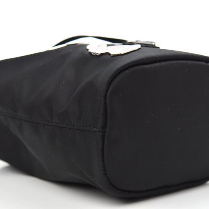 Prada Tessuto Nylon Saffiano Smalto Bucket Wristlet Black 7 of 8