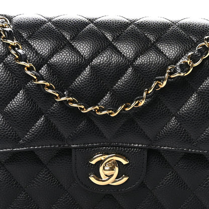 Chanel Caviar Quilted Medium Double Flap Black 8 of 11