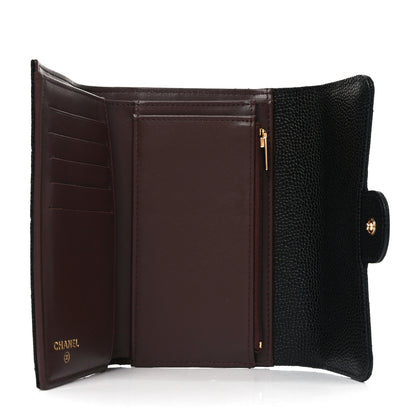 Chanel Caviar Quilted Medium Flap Wallet Black 5 of 8
