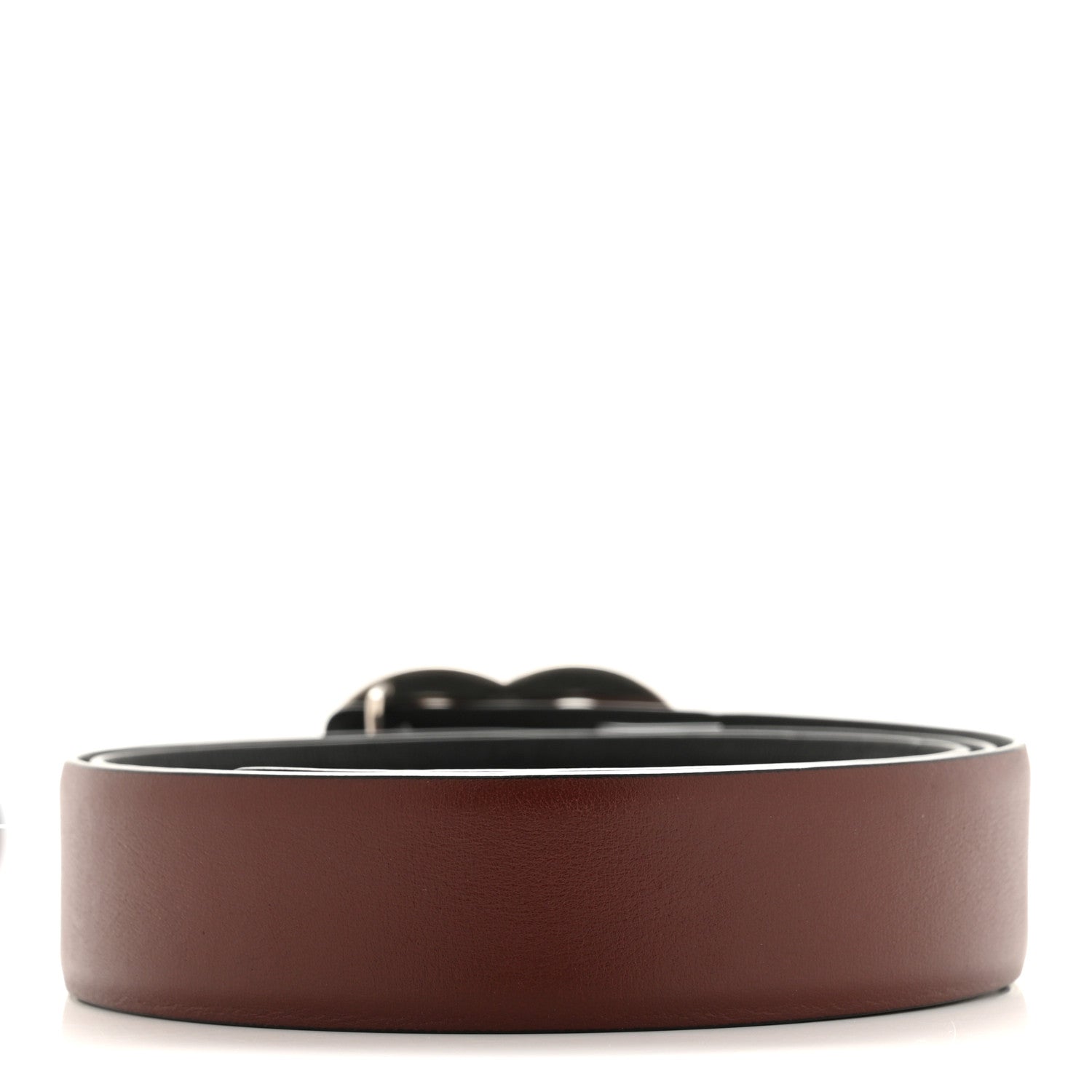 Chanel Calfskin CC Reversible Belt 85 34 Black Burgundy 4 of 9