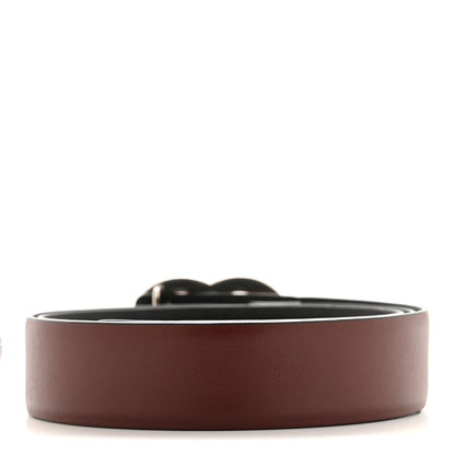 Chanel Calfskin CC Reversible Belt 85 34 Black Burgundy 4 of 9