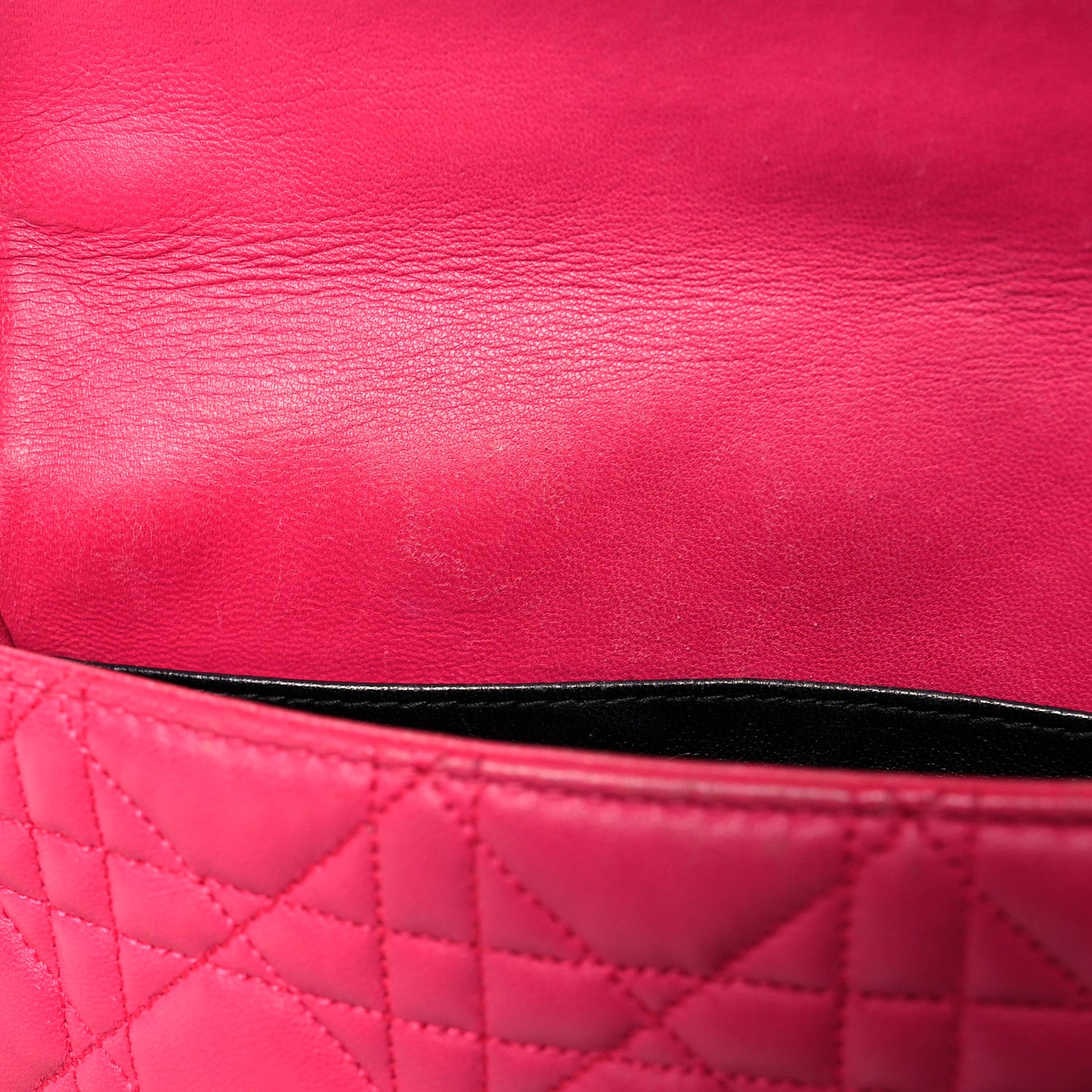 Christian Dior Lambskin Cannage Miss Dior Promenade Pouch Fuchsia 19 of 21